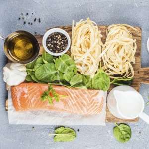 Salmon pasta
